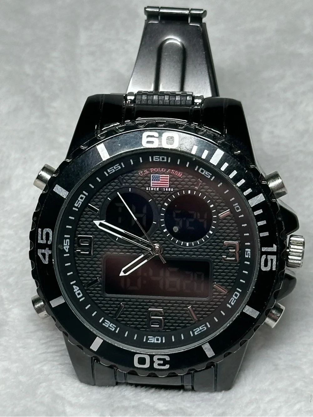 U.S. Polo Assn. Men's Black Analog-Digital Sport Watch US8866WM ⌚️